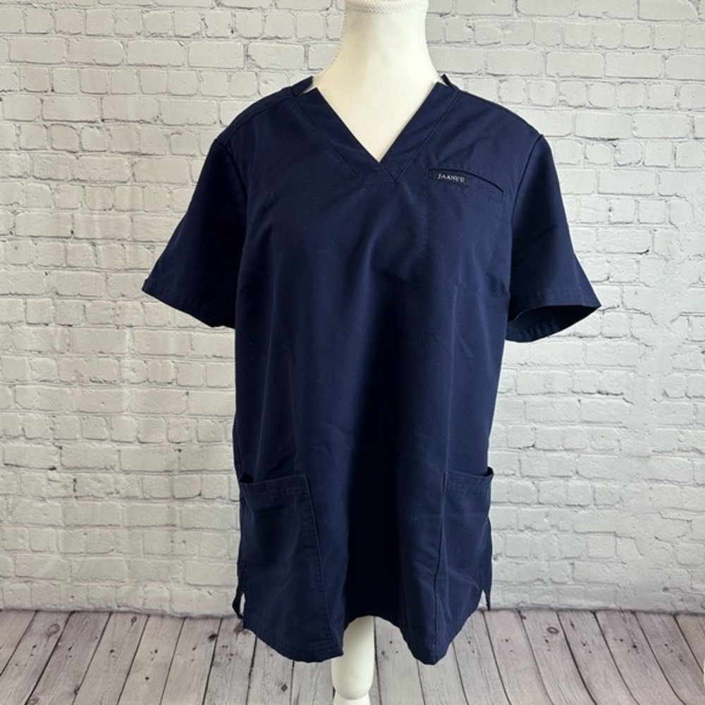 JAANUU NAVY BLUE SCRUB TOP - Size Large SKU:327
